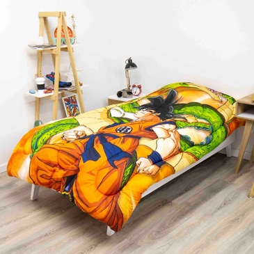 Acolchado Dragon Ball 1 1/2 Plaza REVERSIBLES Piñata