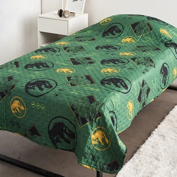 Cubrecama ultra soft 1 1/2 pl Jurassic Piñata