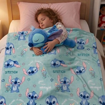Manta Infantil con Almohadón Stitch - Piñata