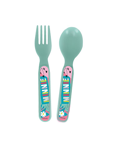 Sandwichera Minnie Mouse Rectangular + Cubiertos  - Wabro