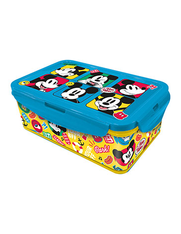Sandwichera Rectangular Comp. Removible Mickey Mouse  Wabro