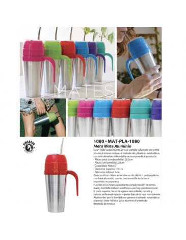 Metamate Aluminio C/ Bombilla Acero inoxidable ( 400ML) - Cimarron