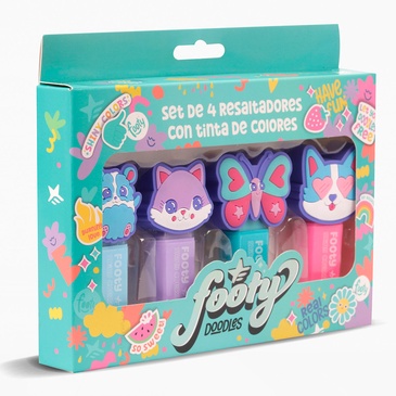 Resaltadores x 4 Unid. - Footy