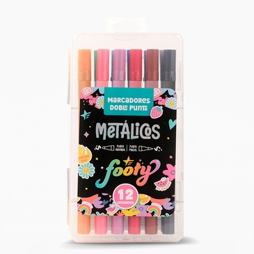 Marcadores Metalicos x 12 Unid. Footy