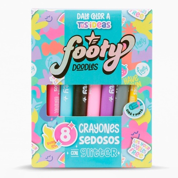 Crayones Sedosos x 8 Unid. Footy