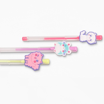 Set Lapiceras Gel Con Aplique x 6 Unid. - Footy