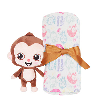 Venta por Mayor y Catalogo Set De Peluche y Manta Mono Lulo