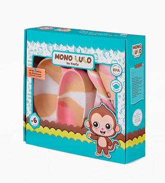 Set x 3 Piezas ( Plato, Babero y Cuchara )  - Mono Lulo