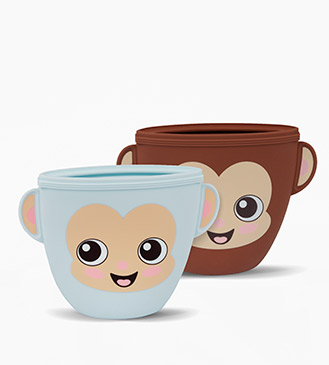 Set x 2 Piezas Porta Snacks  Mono Lulo