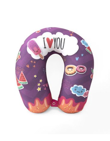 Venta por Mayor y Catalogo Almohadita De Viaje I LOVE YOU Enchúlate
