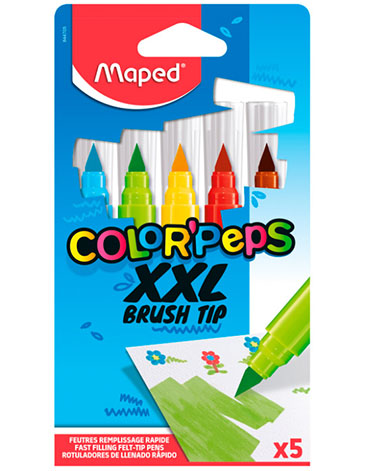 Venta por Mayor y Catalogo Marcadores Brush XXL Tip x 5 Unid.  Maped