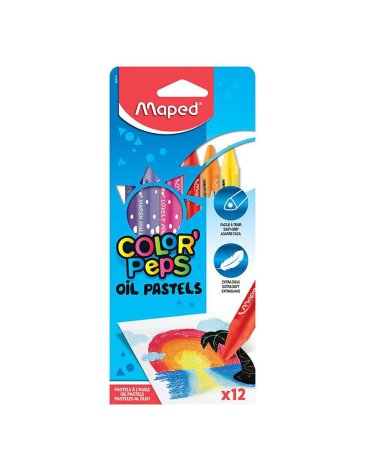 Venta por Mayor y Catalogo Crayones Al Oleo x 12 Unid. Maped