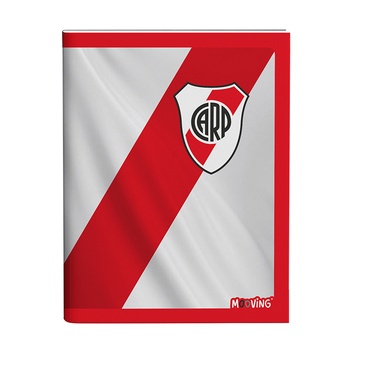 Cuaderno 16x21 Tapa Fina Abrochado 48 Hjs River Plate  Mooving
