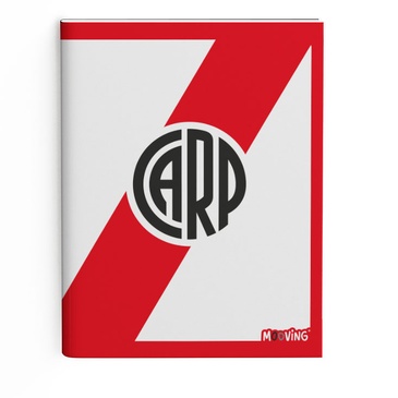 Cuaderno 16x21 Tapa Fina Abrochado 48 Hjs River Plate  - Mooving