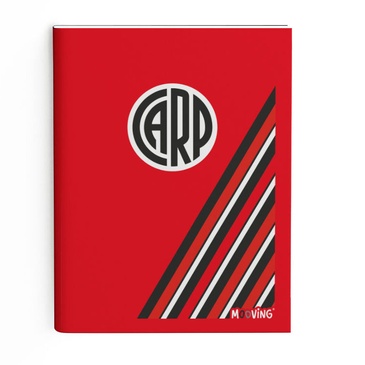 Cuaderno 16x21 Tapa Fina Abrochado 48 Hjs River Plate  - Mooving