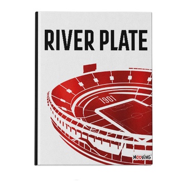 Cuaderno 16x21 Tapa Dura Cosido 48 Hjs River Plate  - Mooving