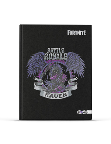 Cuaderno 16x21 Tapa Dura Cosido 48 hjs Fortnite - Mooving