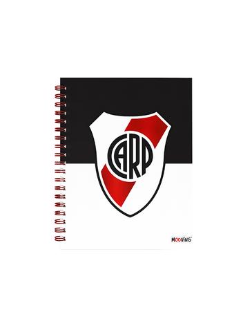 Venta por Mayor y Catalogo Cuaderno 16x21 espiral Tapa Dura 80 hjs. River Plate Mooving