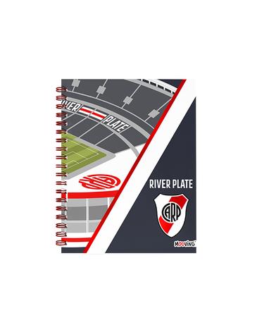 Cuaderno 16x21 espiral Tapa Dura 80 hjs. River Plate - Mooving