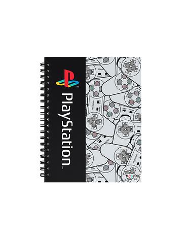Venta por Mayor y Catalogo Cuaderno 16x21 espiral Tapa Dura 80 hjs. PlayStation Mooving