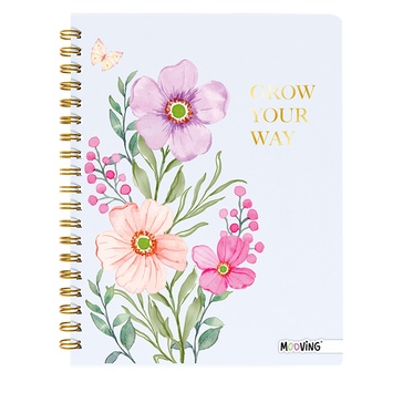 Cuaderno 16x21 Espiral Tapa Dura 80 hjs  Mooving