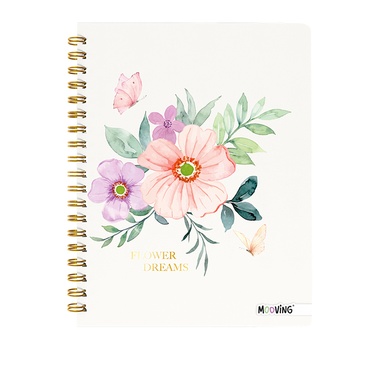 Cuaderno 16x21 Espiral Tapa Dura 80 hjs  - Mooving