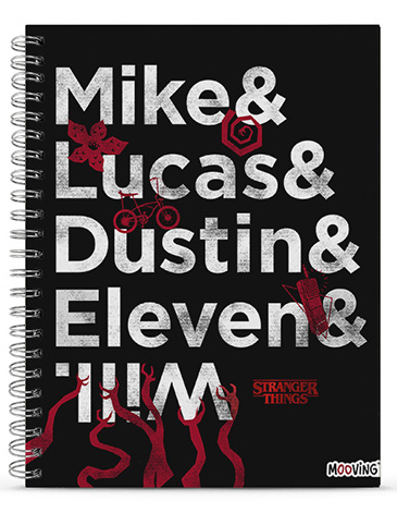 Cuaderno A4 Tapa Dura 96 hjs Stranger Things  - Mooving