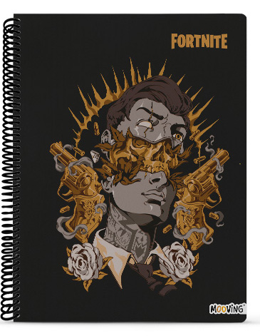 Venta por Mayor y Catalogo Cuaderno Universitario Rayado Fornite 80 hjs Mooving
