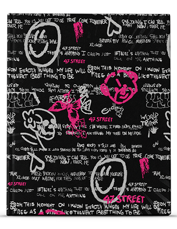 Cuaderno 19,5 x 24 cm Tapa Dura Cosido 48 HJS . 47 Street Mooving