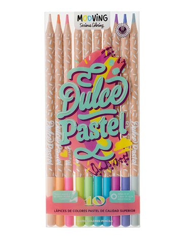 Venta por Mayor y Catalogo Lapices Colores Pastel x 10 Mooving