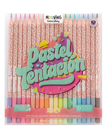Lapices de Colores Pastel x 20 Mooving