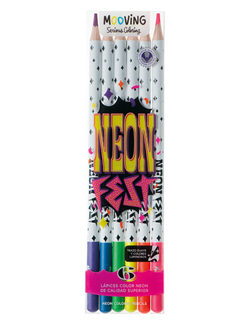 Venta por Mayor y Catalogo Lapices Neon x 6 Mooving