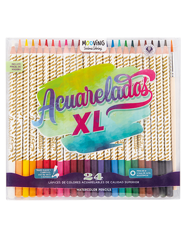 Venta por Mayor y Catalogo Lapices Acuarelables x 24 Mooving