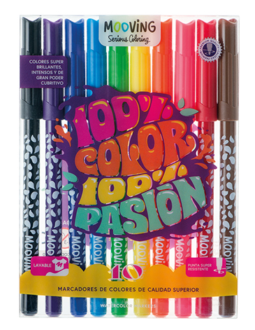 Marcadores de Colores x 10 Mooving