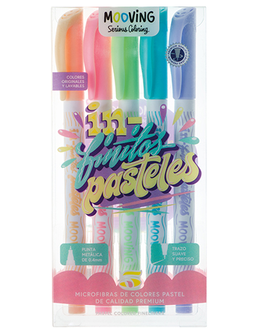 Venta por Mayor y Catalogo Microfibras Color Pastel x 5 Mooving