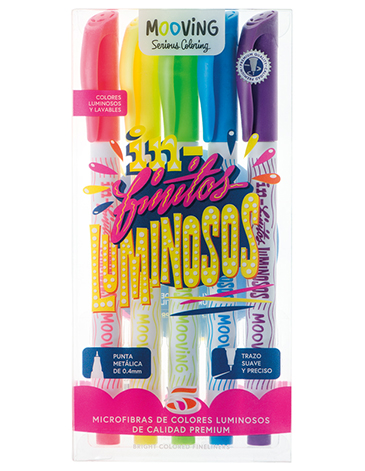 Venta por Mayor y Catalogo Microfibras Luminosas x 5 Unid. Mooving