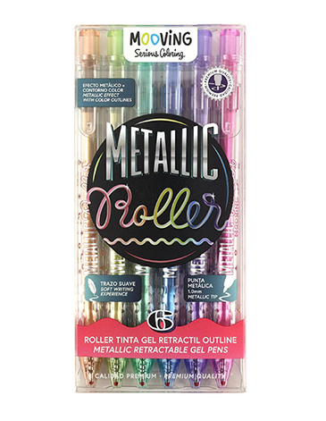 Venta por Mayor y Catalogo Roller Tinta Gel Retractil Outline x 6 Mooving