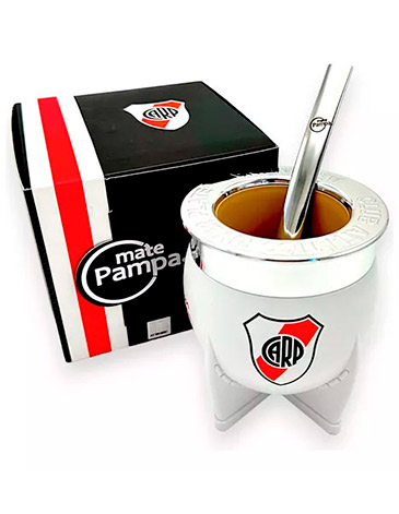 Mate Pampa XL River Plate C/Bombilla  Mate Pampa