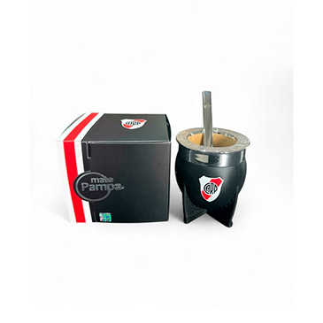 Mate Pampa XL River Plate C/Bombilla  Mate Pampa