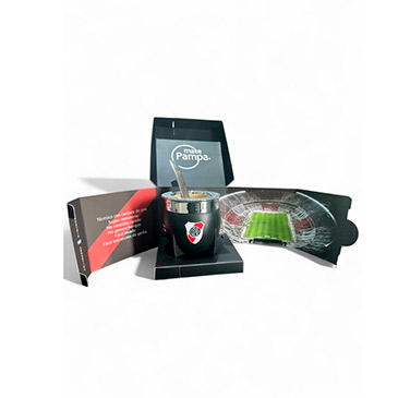 Mate Pampa XL River Plate C/Bombilla  - Mate Pampa
