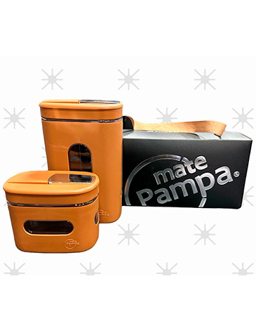 Kit Pampera ( Azucarera y Yerbera ) Incluye packaging Mate Pampa