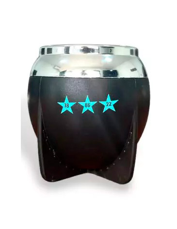 Mate Tradicional Afa Negro Boca Cerrada con Bombilla - Mate Pampa