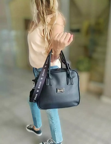 Cartera 2 Div.Manijas de Mano y Correa Larga Desmontable  Biama Bags