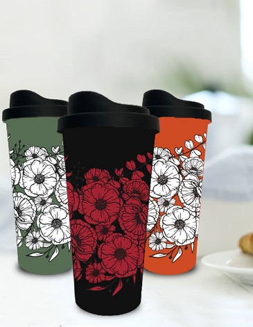 Venta por Mayor y Catalogo Vaso Cafe Lungo Flower 500cc Enchúlate