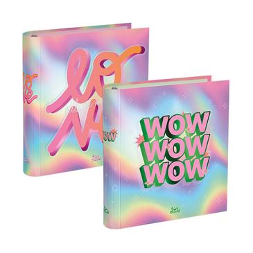 Venta por Mayor y Catalogo Carpeta 3 x 40 Fun World Holographic Mundo FW