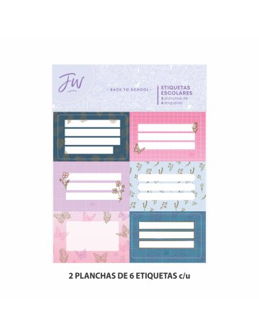 Venta por Mayor y Catalogo Etiquetas 2 Planchas de 6 Etiq Mundo FW