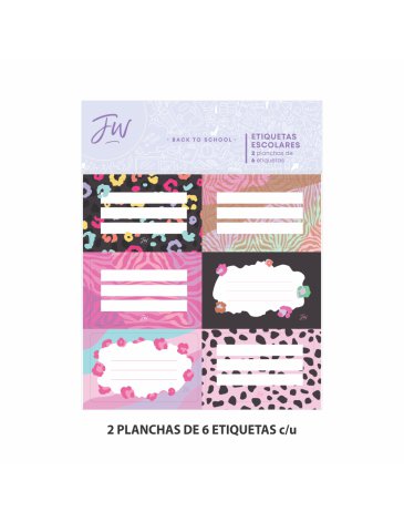 Venta por Mayor y Catalogo Etiquetas 2 Planchas de 6 Etiq Mundo FW