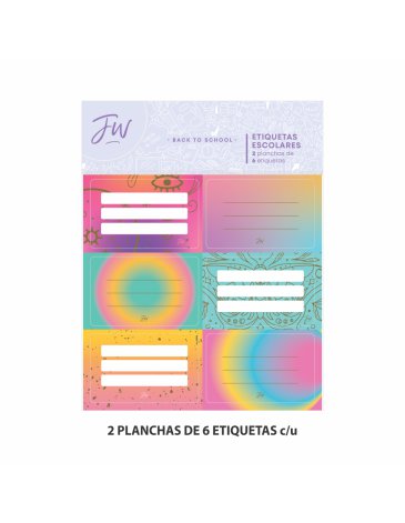 Venta por Mayor y Catalogo Etiquetas 2 Planchas de 6 Etiq Mundo FW