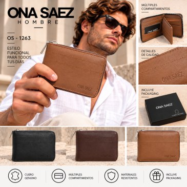 Billetera Con Cierre Protegida RFID Con Volante Ona Saez