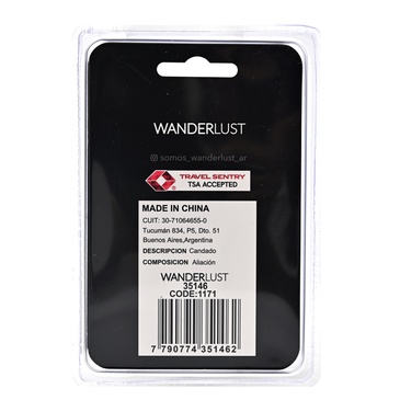 Candado Con Llave TSA - Wanderlust